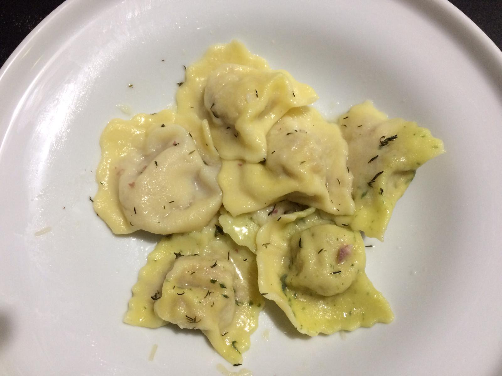 Ravioli con speck